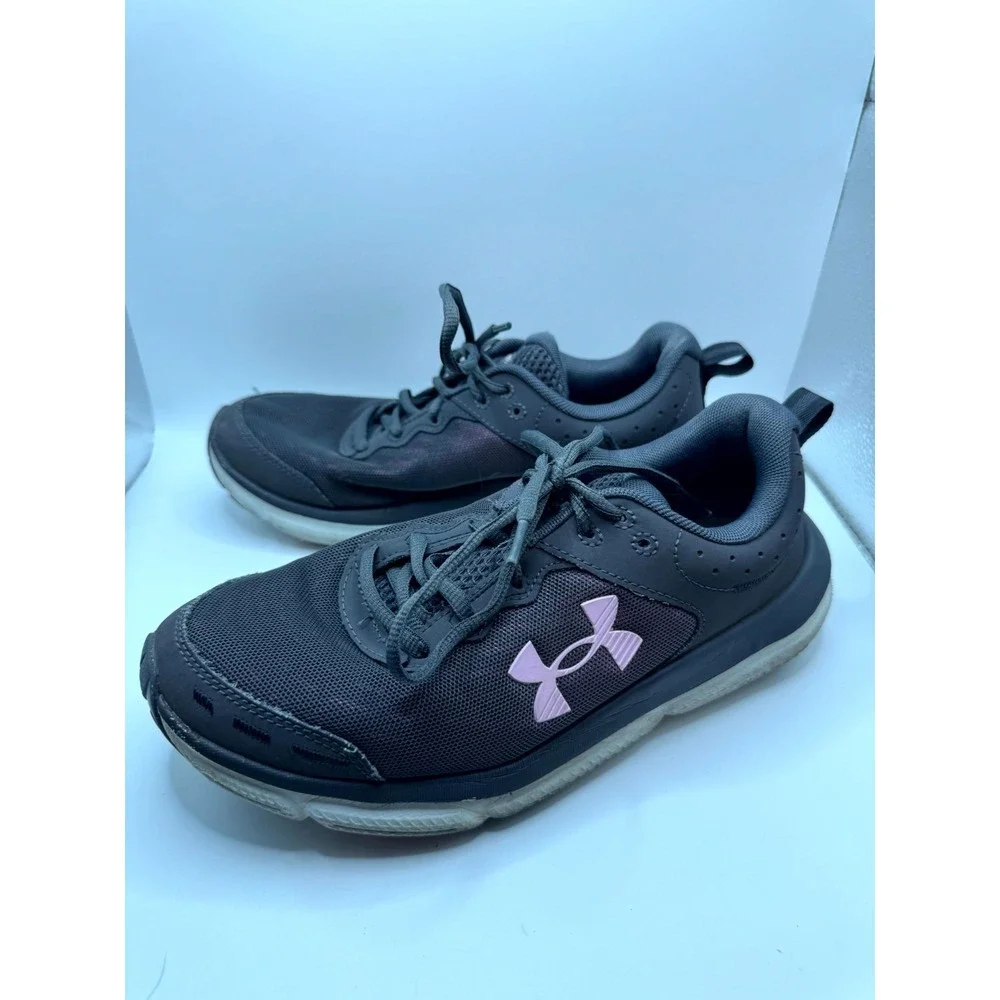 Under Armour Charged Assert 10 3026179-108 Womens 9 Sneaker Gray Running Shoes